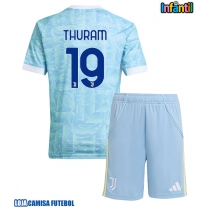 Camisa de Futebol Juventus Khephren Thuram #19 Equipamento Secundário Infantil 2025-26 Manga Curta (+ Calças curtas)